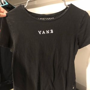 Cropped Black Vans Shirt